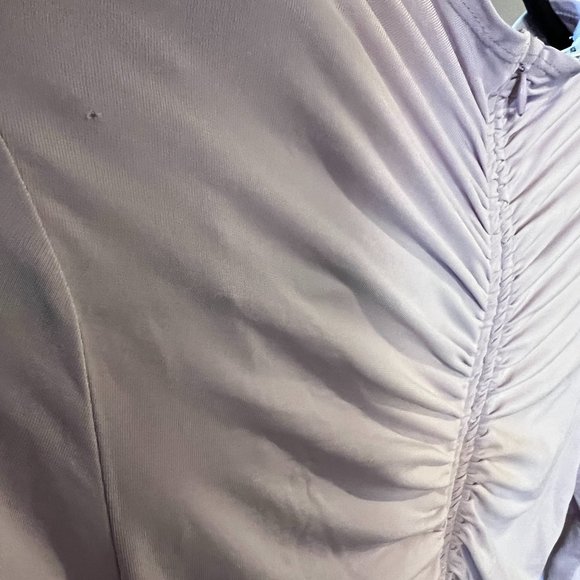 A.L.C. Lavender Ruched Long-sleeved Maxi Dress - Picture 7 of 7